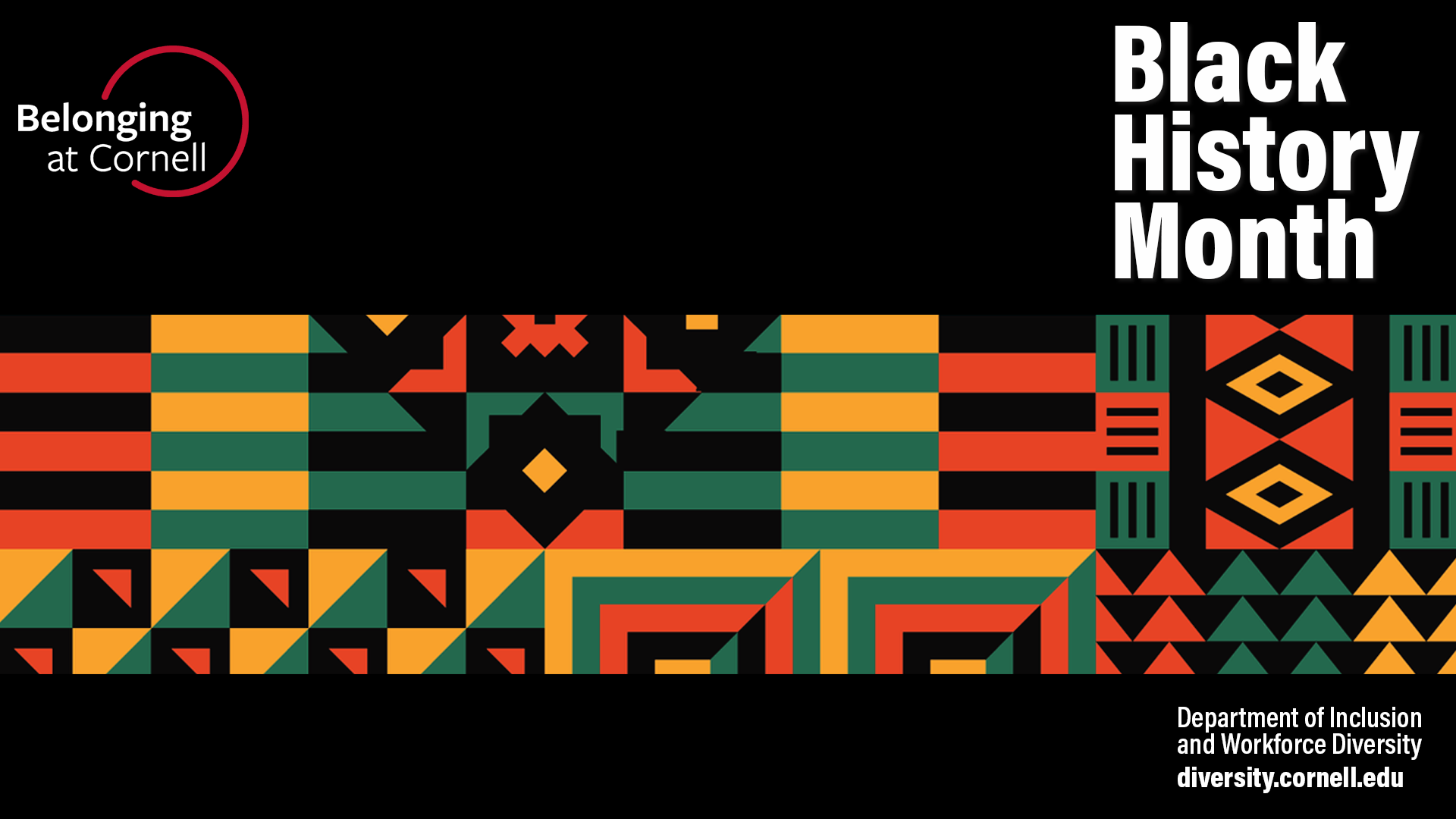 Zoom background visual for Black History Month with kente cloth only