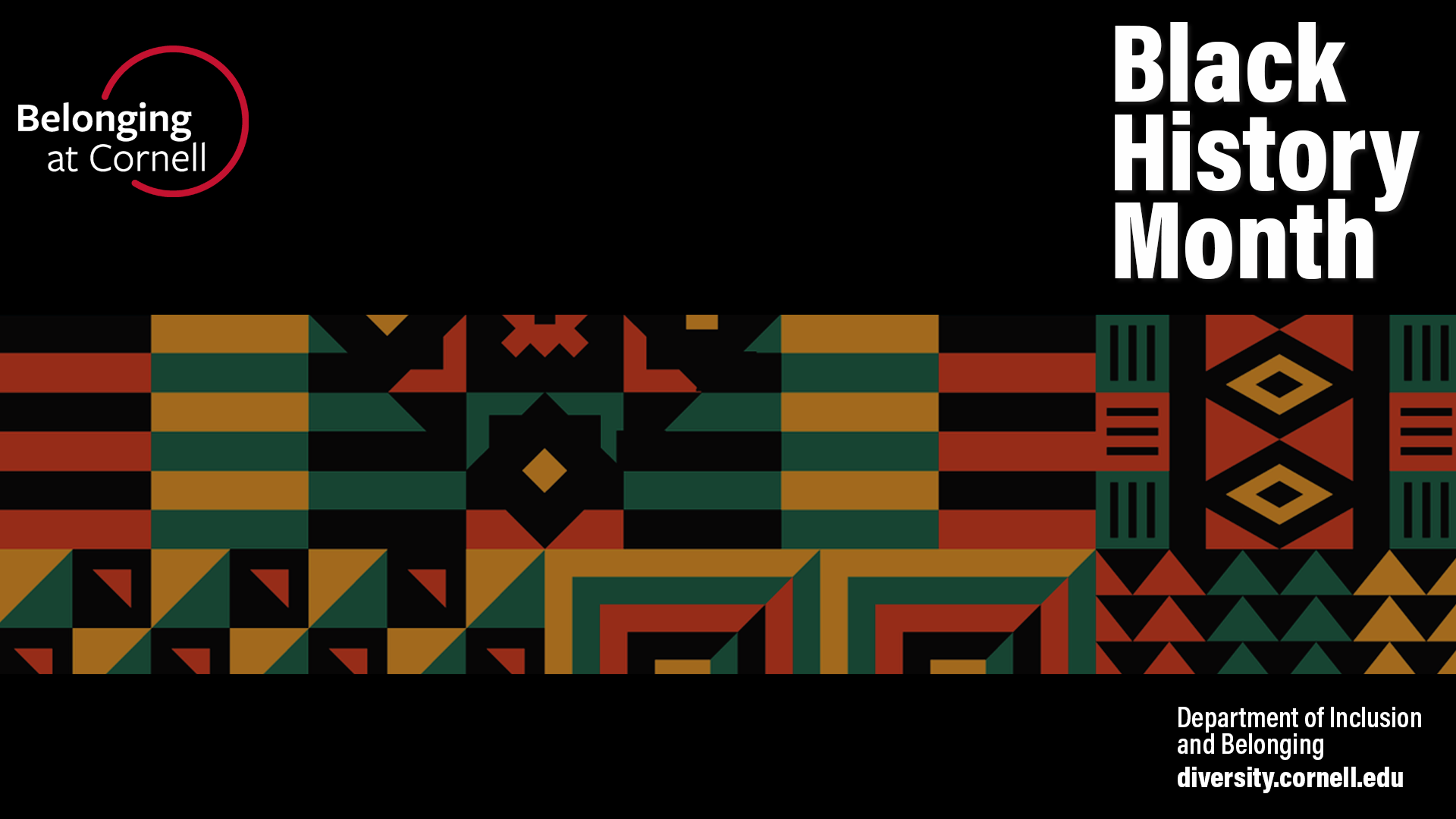 Zoom background visual for Black History Month with kente cloth only