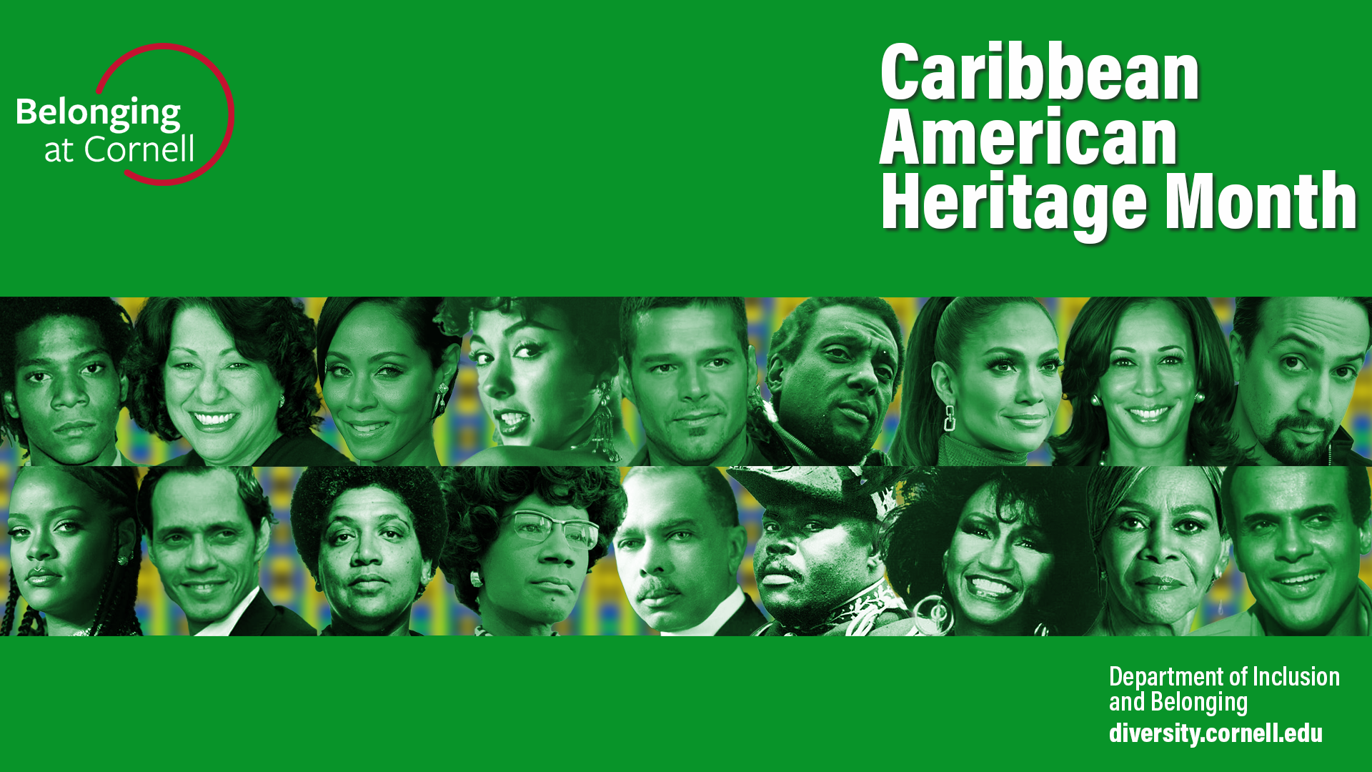Zoom background (cultural and historical figures) in honor of Caribbean American Heritage Month