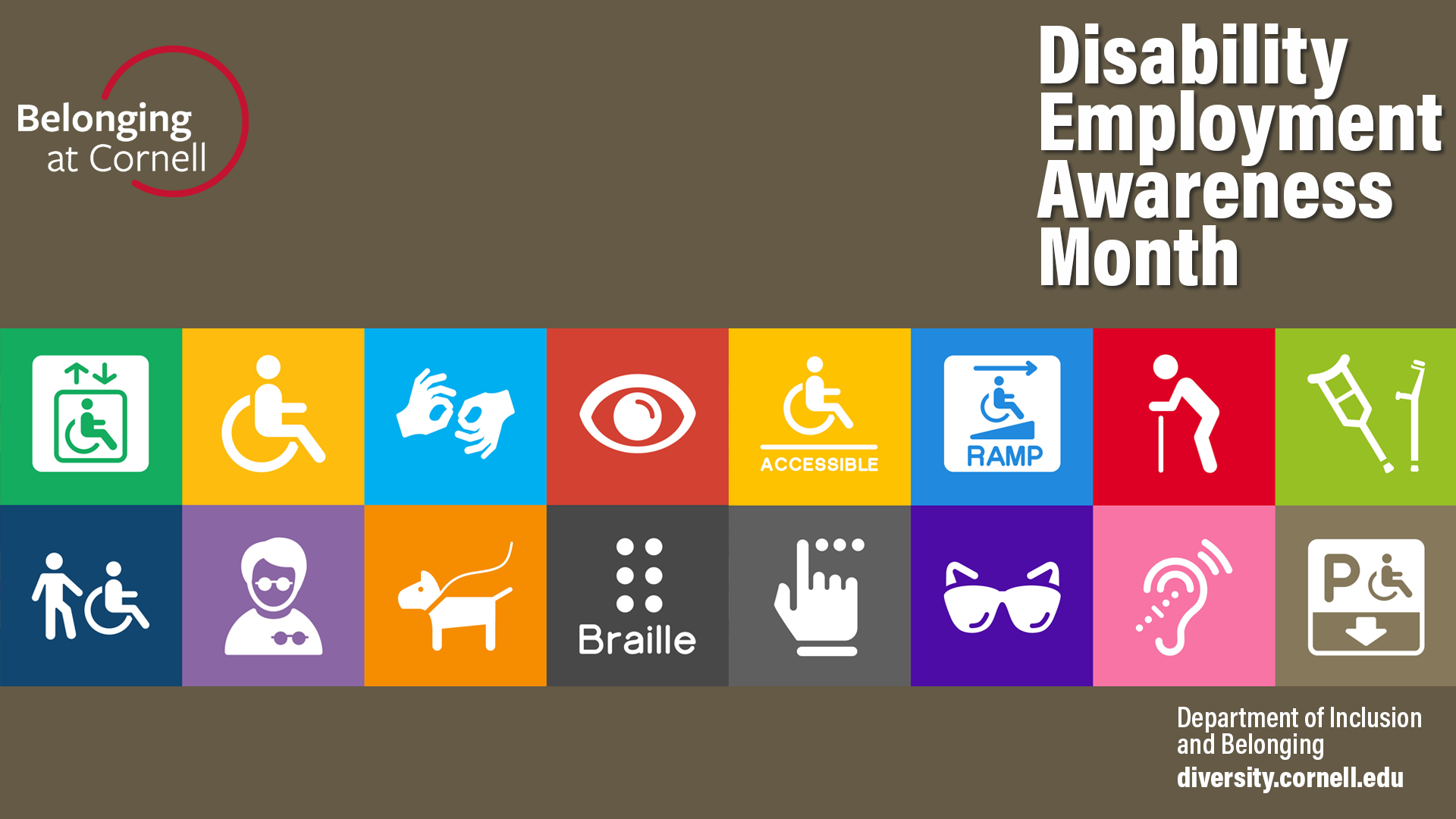 Zoom background in honor of National Disability Employment Awareness Month