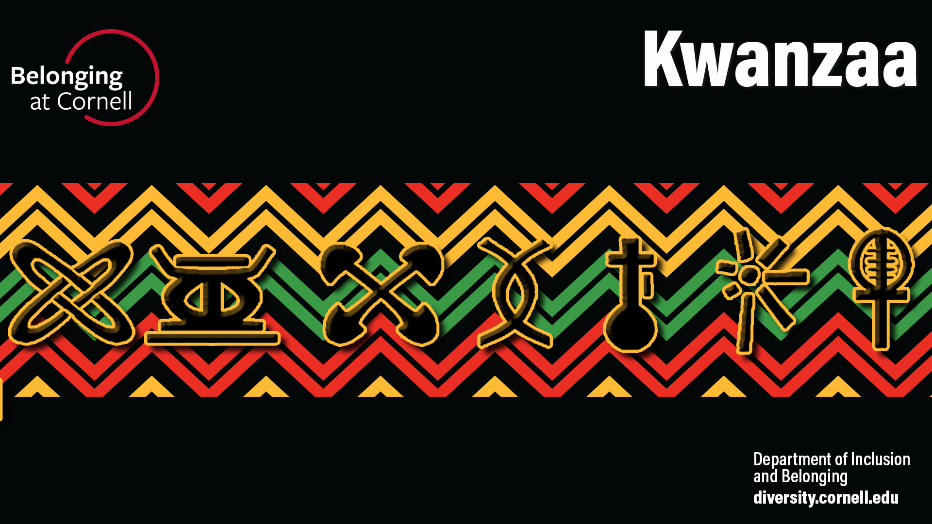 Zoom background with the seven principles of Kwanzaa