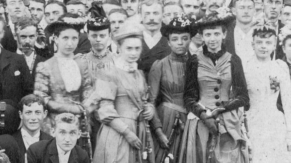 Jane Eleanor Datcher, Cornell's first Black woman graduate, stands front and center in the class photo of 1890