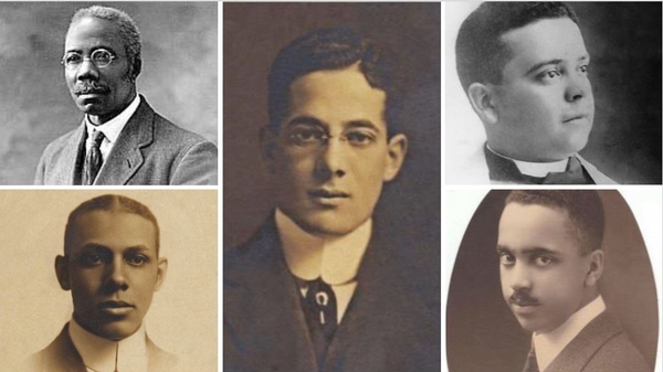 Veterinary medicine has been taught at Cornell since shortly after its founding in 1865. Above, our first five Black veterinary scholars. Clockwise from top left: Drs. Augustus Lushington, Garrett Singleton, Owen Waller, Ray Waller and Kirksey Curd.