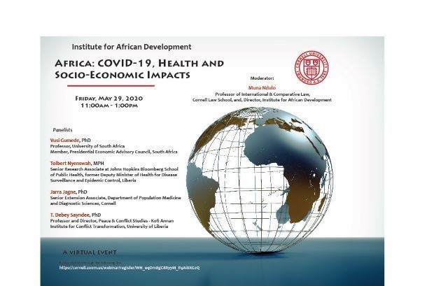 Institute For African Development Special Webinar: Africa, COVID-19 ...